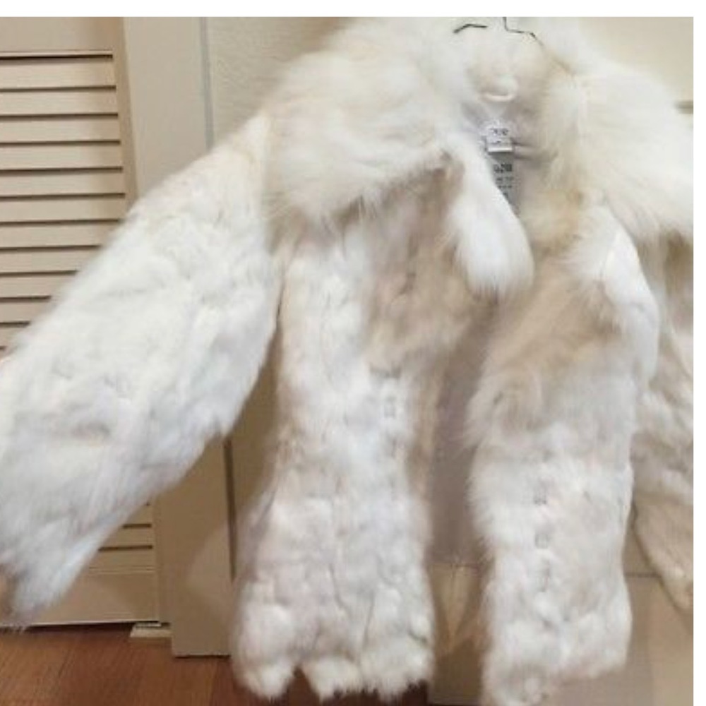 Cache White Fur coat